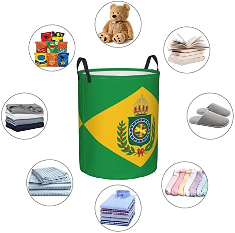 Bandeira do Império do Brasil, cesto de roupa de roupa circular de roupas de roupa de roupa dobrável