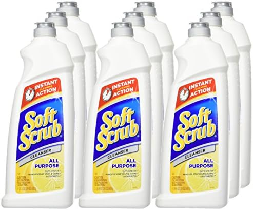 Scrub suave Total todos os objetivos Bath & Kitchen Cleanser, perfume de limão 24 oz, branco