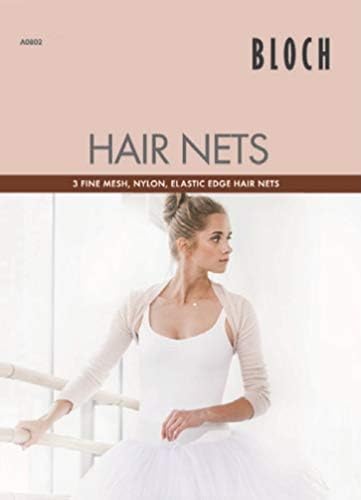 Pacote de cabelo padrão do Bloch Unisex-Adult Nets-3