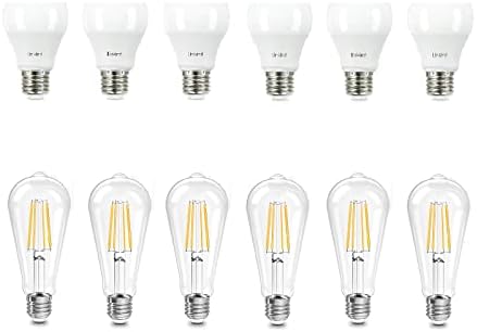 Pacote Linkind: 2 itens A19 60W Bulbos não minimíveis e ST19 LED vintage LED lâmpadas diminuídas