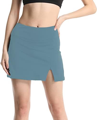 Saias de tênis Baihetu para mulheres Mini saia com shorts Skorts de golfe com bolsos