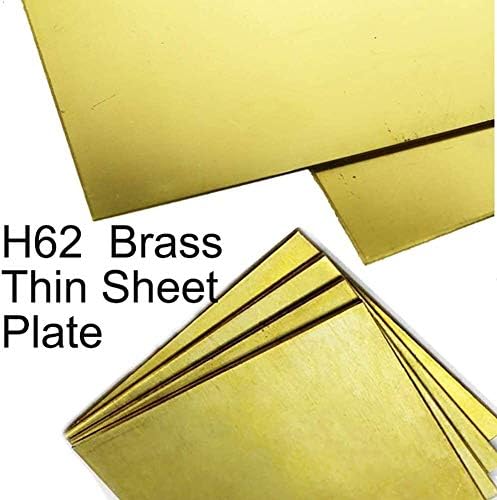 Yuesfz Brass Copper Placa de folha de metal Materiais industriais de resfriamento crua H62 Cu 100mmx300mm,