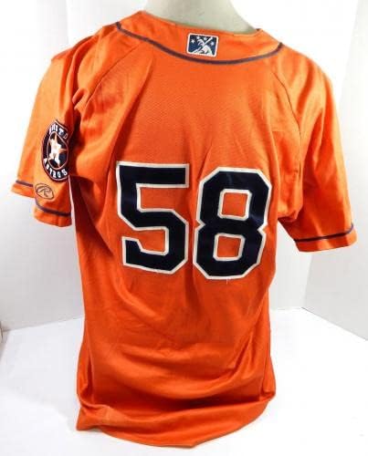 Greeneville Astros 58 Game usado Orange Jersey 48 DP32961 - Jerseys MLB usados ​​para jogo MLB