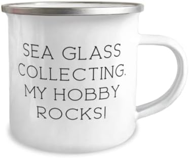 Coleta de vidro do mar. Meus rochas de hobby! Caneca de 12 onças, coleta de vidro do mar, presentes motivacionais