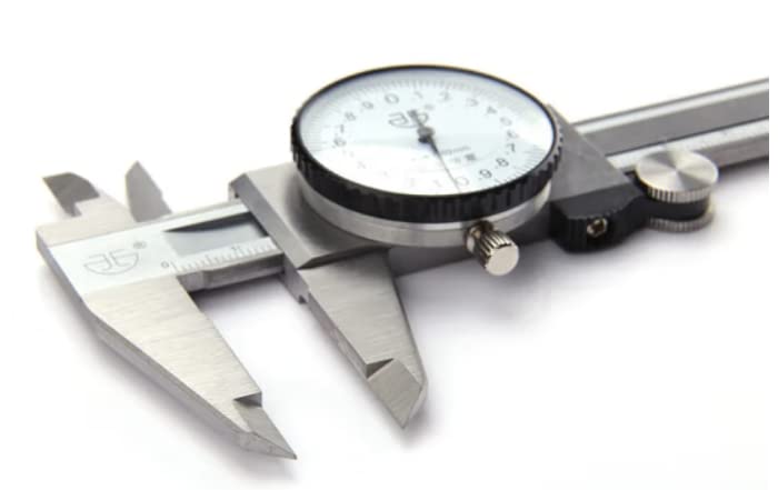Medidores de pinças de discagem Meteto, faixa: 0-200mm/0-8 , Resolução: 0,02mm; precisão: 0,03mm