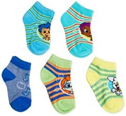 Nickelodeon Boys Bubble Guppies 5 pacote shorty meias meninos 5 pacote shorty meias