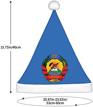 Zaltas Emblem of Mozambique chapéu de natal para adultos macios confortáveis ​​Papai Noel para