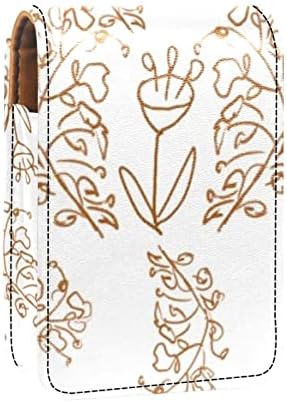 Caixa de batom Oryuekan com espelho bolsa de maquiagem portátil fofa, bolsa cosmética, pastoreable wildflower vintage primavera floral