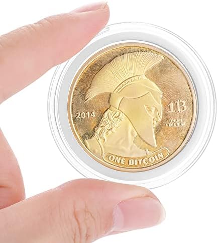 Grevosea 12pcs redondo cápsulas de moeda de plástico, caixa de moedas redonda de 46 mm com suportes de moeda