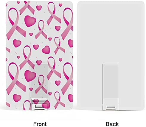 Câncer de mama Cartão de crédito rosa rosa USB Flash de memória personalizada Stick Storage Storage 32g