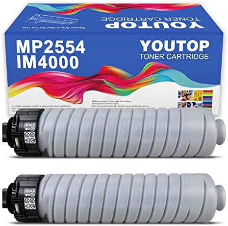 YOUTOP 2PK Black Toner Cartridge Compatible for Ricoh MP2554,MP2555,MP3054,MP3055,MP3554,MP3555,MP4054,MP4055,