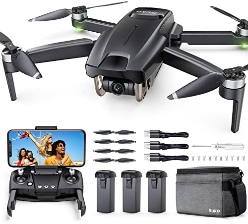 Ruko mini drones com câmera para adultos 4k, 3 baterias 90 minutos de tempo de vôo, recursos GPS,