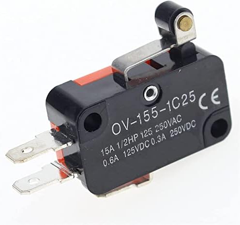 Interruptor de limite de depila 5pcs v-155-1c25 interruptor de entrada, interruptor de limite, alça curta, rolo,