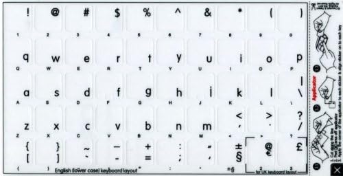 Adesivo em inglês para teclado Backboard Backboren transparente é compatível com a Apple