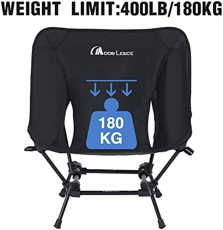 Moon Lence 2 Cadeiras de acampamento de embalagem, cadeiras de mochila compactas cadeiras de acampamento portátil