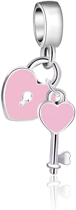 Felixtastore 2022 Pink Crystal Hearts Crown Flowers Charms Minchados Fit Braquets originais Bracelets