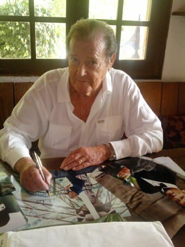 Roger Moore 11x14 Photo de celebridade masculina assinada pessoalmente