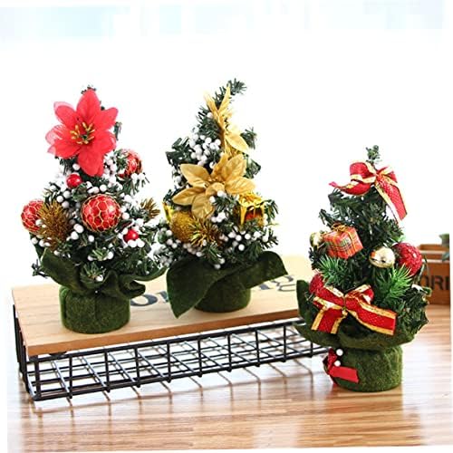 Decorações de painel de Besportble Minituração Mini Mini Árvore de Natal Table Treça do Painel de Natal Árvore