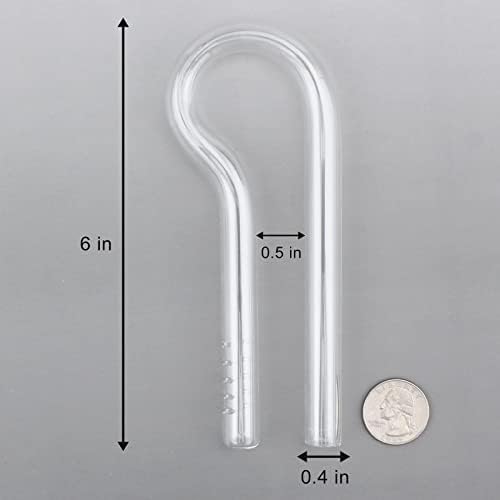 ALFIE PET - Jalen Pipe de lírio de vidro de 3 peças com entrada de skimmer e vazão para mini sistema