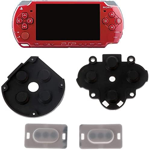 Chave do botão de direção de borracha Reparo de conjunto de almofadas condutas para a Sony PSP 1000