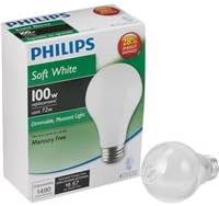 Phillips 426049 72 Watt A19 Mole Branco Branco Dimmível Pacote de Lâmpadas 4 Contagem