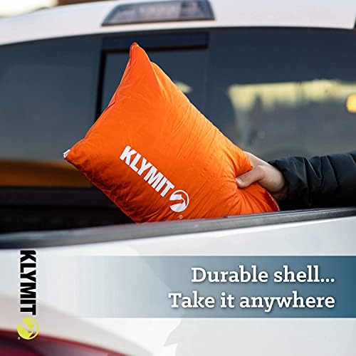 Klymit Drift Camping Pillow, travesseiro de viagem de espuma de memória desfiado com cobertura reversível