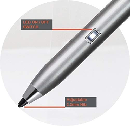Broonel Silver Point Fine Digital Active Stylus Pen compatível com o Asus TUF Gaming FX705DY / Asus Rog Zephyrus