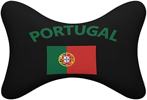 Portugal Flag Car pescoço de travesseiro de 2 suportes de pescoço confortável Pillow Pillow F -Memory