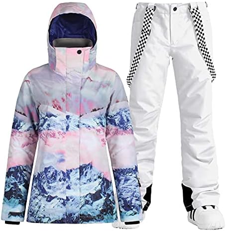 Jaqueta de esqui feminino e calça da gsou neve