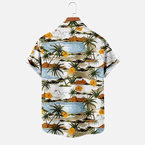 Mens Floral Hawaiian Shirt Button Casual Down Short Sleeve Aloha Beach Camisetas Funky Tropical Vacation