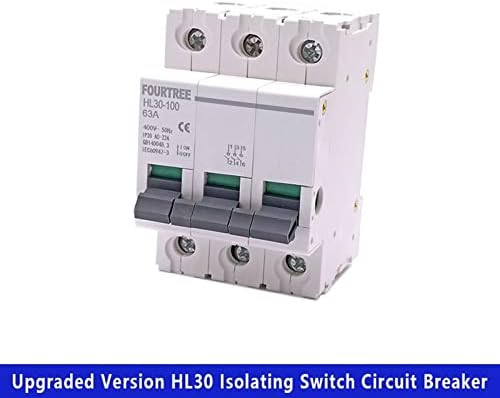 Zaahh 1pcs interruptor principal HL30 Isolador do disjuntor Função da família Desconector isolador 3p 32a 63a
