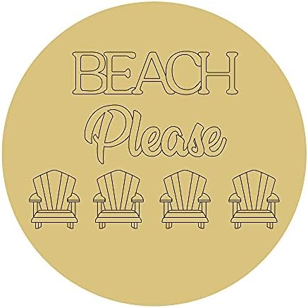Praia, por favor, projete por linhas recortes de madeira inacabada Decora de praia cabide de porta de praia