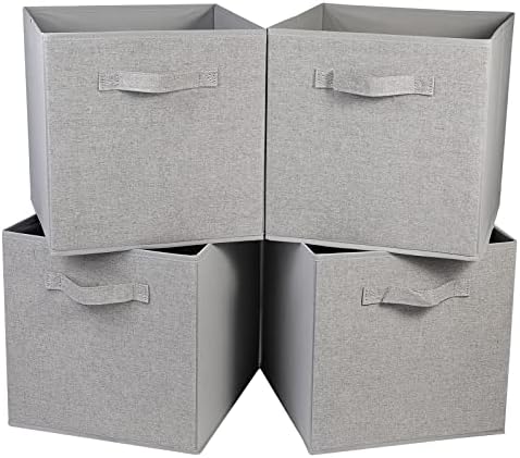 Bomkee Bins de armazenamento dobrável, organizadores do armário e cubos de armazenamento e cestas de armazenamento