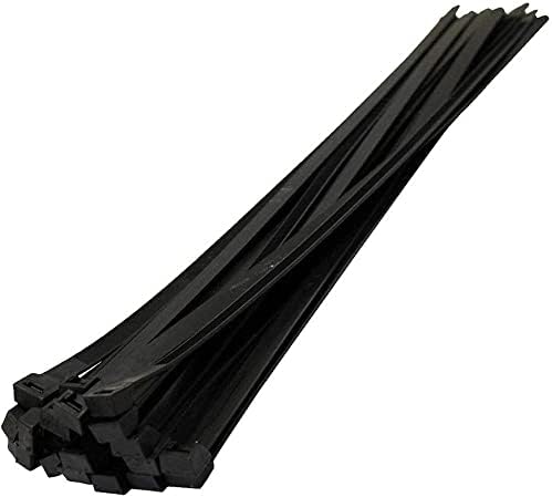 Aeromdale Black Cable Ties 530mm x 9mm Bases de gravata zip estocadas 50pcs
