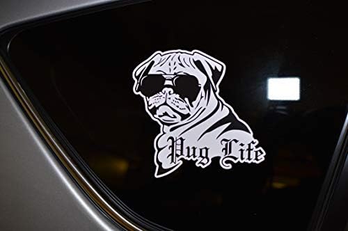 Pug Life Sticker Dog Decal de Vinil Gráfico de Vinil; Vida engraçada de bandidos