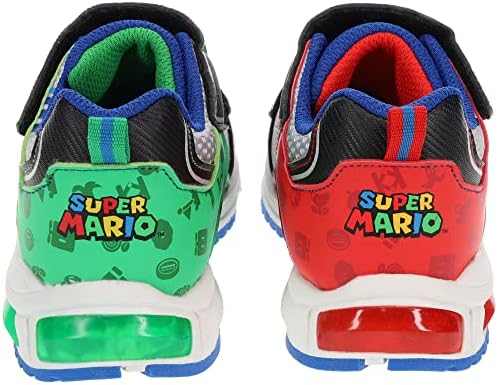 Super Mario Brothers Mario e Luigi Kids Tênis Sapato, Sneaker Light Up, Mix Match Runner Trainer, Kids