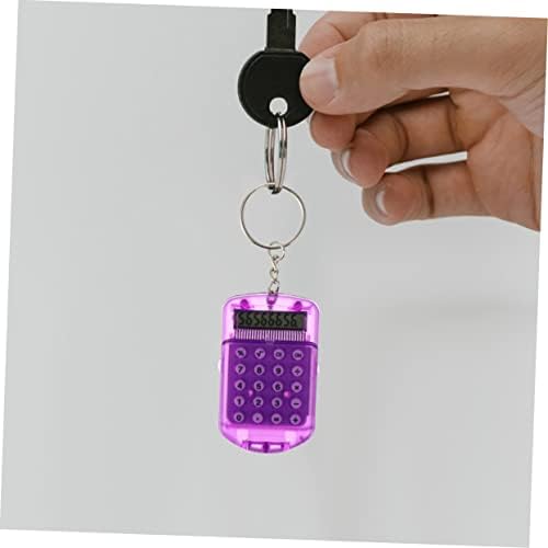 Calculadora hard stobok 8 pcs eletrônica com bolsas de chave em forma de cadeia de chaves portáteis