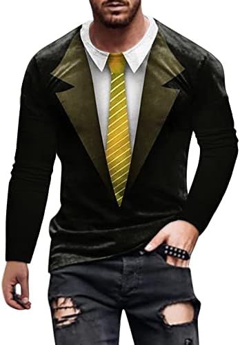 Queshizhe Men Fashion Terne Imprima Sports Casual Fitness Outdoor redonda de pescoço de pescoço de