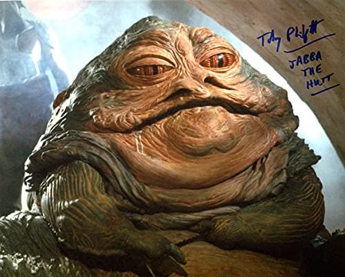 Toby Philpott assinou / autografou a foto de Starwars de Jabba, o Hutt, do Return of the Jedi 8x10 'Retrato Shot',
