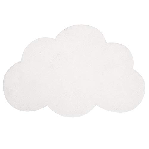 Tapetes de área para crianças, formato de nuvem tapete de rastreamento, sala de berçário de algodão macio de