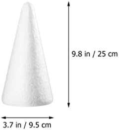 Artesanato de cone de espuma de árvore de Natal: 8pcs 25cm Cone branco poliestireno Xmas árvore de