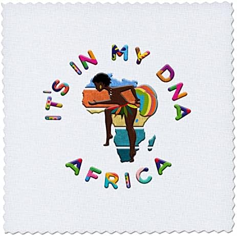 3drose África - está no meu DNA em branco. Cultura, presente de história para. - Quilt quadrados