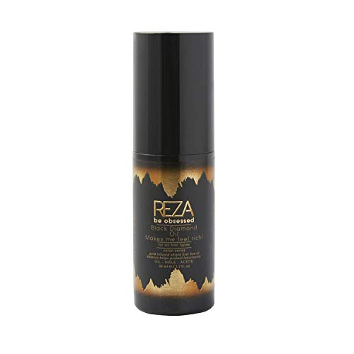 Óleo de diamante preto de Reza: óleo de cabelo de luxo, protege e nutre, acrescenta brilho, livre