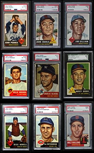 1953 Topps Baseball High Number Complete Conjunto EX