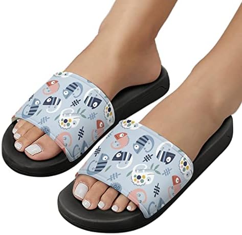 Sandálias de camaleões fofos não deslizam chinelos de dedo do pé para massagem banheira de spa de