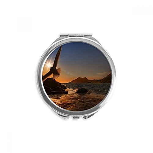 Ocean Eagle Science Nature Picture Hand Compact Mirror Round Portable Pocket Glass