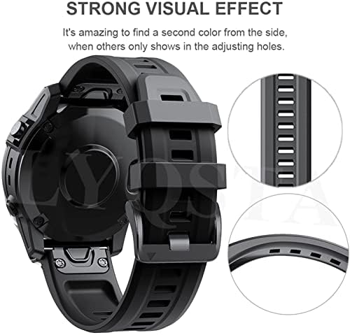 EEOMOIK 22 26mm de relógio inteligente Bandos para Garmin Fenix ​​7 7x Strapas de silicone Rápula rápida