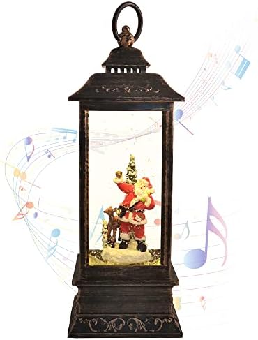 Christmas Snow Globe Lantern Musical Box com Papai Noel para Nightmare antes das decorações e presentes