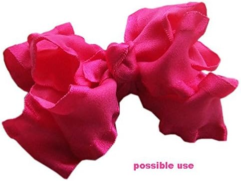 Q-Yo Double Ruffle/Ribbon de veludo para embrulho de pacote de presentes, fabricação de acessórios para