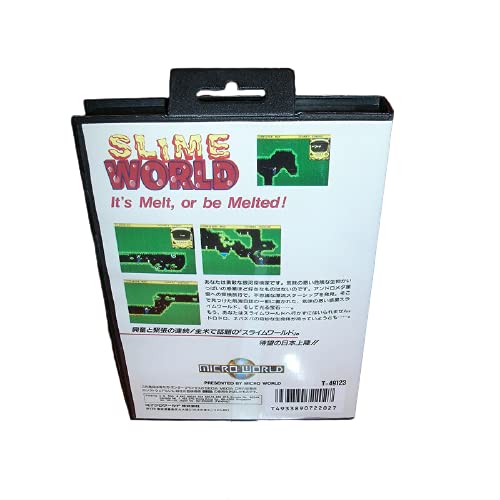 Cover aditi slime world japão com caixa e manual em inglês para sega megadrive gênese videogame console de videogame